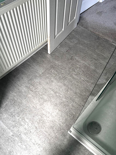 Close up of new flooring