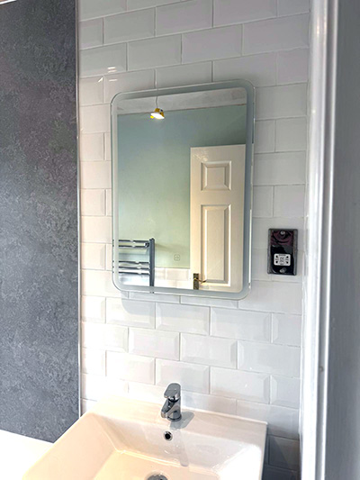 New bathroom mirror