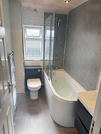 The finished bathroom