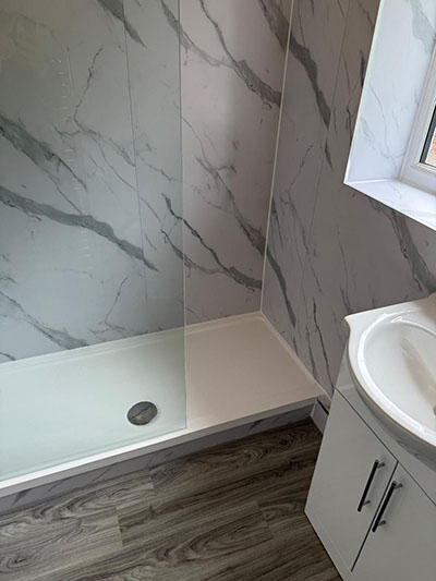 New shower